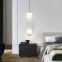 Modo Lighting Pendant Light Industrial Fixture, 2-Light Frosted Glass Globe Shade Golden Island Kitchen Dining Room Ceiling Lamp