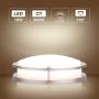Lineway LED Flush Mount Light Motion Sensor Ceiling Light 18W 12 Inch 3000K Warm White Motion Activated Round Ceiling Lamp Indoor Outdoor for Garage Laundry Porch Hallway,100 Watt Equivalent