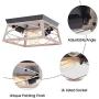 HMVPL Flush Mount Close to Ceiling Light, Farmhouse Industrial Lighting Fixtures Mini Ceiling Lamp 2-Light for Kitchen Island Dining Room Bedroom Foyer Hallway