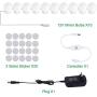 AIBOO Hollywood LED Vanity Mirror Lights Kit,Stick on Dimmable Makeup Lights, 12V Mirror Lighting Strip Fixture for Vanity Dressing Table Set, Bedroom Wall Lights,CRI>90 (4000K Natural White,10 Bulbs)