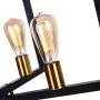 OYIPRO Modern Dining Room Pendant Light, 4 Lights Industrial Kitchen Island Lighting Fixtures Hanging Ceiling Frame Brass Chandelier Farmhouse Black