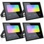 Zglon LED Flood Lights RGB Color Changing 100W Equivalent Outdoor, 20W Bluetooth Mesh Smart Floodlights RGB APP Control,Grouping,IP65 Waterproof, Timing, 2700K&16 Million Colors 4 Pack Zglon LED Flood Lights RGB Color Changing 100W Equivalent Outdoor, 20W Bluetooth Mesh Smart Floodlights RGB APP Control,Grouping,IP65 Waterproof, Timing, 2700K&16 Million Colors 4 Pack