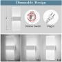 Dimmable Wall Sconces Plug in Set of 2, LIGHTESS Modern Wall Lamp 12W Acrylic LED Wall Light Fixture for Living Room Bedroom Corridor, Cool White