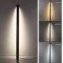 PURE ERA Solid Oak Wood LED Floor Lamp with 3 Color Temperature Adjustable Reading Standing Corner Night Lamp Simple Modern Hexagonal Design for Living Room Bedroom Office (Walnut)