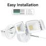 Olafus 2 Pack 5000LM LED Security Light, 50W Super Bright Flood Lights Outdoor, 3 Adjustable Heads, 6000K White Exterior Light, IP65 Waterproof Wall Mount Floodlight for Garage, Garden, Patio, Porch