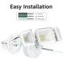 Olafus 5000LM LED Security Light, 50W Super Bright Flood Lights Outdoor, 3 Adjustable Heads, 6000K White Exterior Light, IP65 Waterproof Wall Mount Floodlights for Garage, Eave, Garden, Patio, Porch