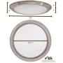 Hamilton Hills New Round Flush Mount Thin Ceiling Light |  LED Disc Shaped Thinnest Round Dimmable Lighting Fixture Direct Wire Lights No Drywall Work Required 3000K Bright White 16'' Brushed Nickel