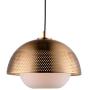 Amazon Brand – Rivet Mid-Century Modern Ceiling Hanging Pendant Fixture with Light Bulb - 14.25 x 14.25 x 11.25 Inches, 12-120 Inch Cord, Satin Brass