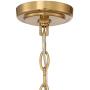 Manhattan Burnished Brass Large Wagon Wheel Chandelier 37 1/2'' Wide Modern Glass Spike Black Shades 6-Light Fixture for Dining Room House Foyer Kitchen Island Entryway Bedroom - Possini Euro Design