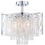 Doraimi Lighting Industrial Farmhouse Modern 3-Light Drum Pendant Glam Lighting ,W16.5''H16.5'' Semi Flush Mount Ceiling Lights with Crystal, Chandelier for Entryway, Hallway, Dining Room and Bedroom