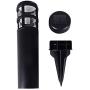 Solar Garden Lights Outdoor - SUNWIND LED Bollard Solar Powered Path Lighting for Patio Pathway Backyard Lawn Landscaping (Black-6 Pack)