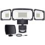 Samuyang LED Solar Security Lights Outdoor, IP65 Waterproof Dusk to Dawn Solar Motion Sensor Light,1500LM,6000K Daylight Black Flood Light with 3 Adjustable Head for Garage,Backyard, Pathway,Patio