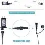 Christmas String Lights Outdoor Indoor Fairy Lights 8 Modes 300 LED 105FT for Christmas Tree Party Decoration （White）