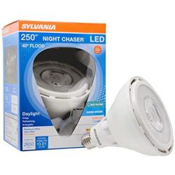 SYLVANIA Ultra LED Night Chaser, PAR38, 250W Equivalent, 2650 Lumen, Replacement for Halogen Flood Spot Light, Medium Base E26, Dimmable, 5000K Daylight