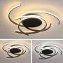 Modern LED Dimmable Ceiling Light with Remote Control Kitchen Island Lamp Dining Table Creative Spiral Flower Shape Design Metal Acrylic Ceiling Chandelier Lighting for Living Room Bedroom light Black