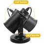 Industrial Track Lighting Ceiling Spotlight, Matt Black Vintage Wall Mount Lights, Rotate Head, E26 Base Bulb not Included