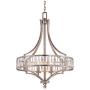 Antique Soft Silver Chandelier 24'' Wide Crystal Glass 4-Light Fixture for Dining Room House Foyer Kitchen Island Entryway Bedroom Living Room - Vienna Full Spectrum