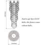 Modern Crystal Chandelier Lighting Flush Mount Ceiling LED Lamp for Dining Room Bedroom Living Stairway Hallway Lamps