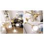 Dellemade XD00940 Sputnik Chandelier for Bedroom, Globe Ceiling Light for Living Room, 12 Lights,G9 LED Bulbs Included, Golden