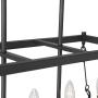 LOG BARN Large Black Light Chandelier, 5-Light Metal Cage Island Lighting, 30'' Kitchen Pendant Light Fixtures, Black and Gold for New Modern Farmhouse Dining Room