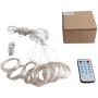 Curtain Lights Voice Activated, LEDGLE Rainbow Twinkle String Lights 300 LED, Fairy Window Decorative Dimmable Christmas Lights, USB Powered 4 Sound Control & 8 Lighting Modes IP44 (Multi Color)