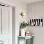 VILUXY Flush Mount Ceiling Light, Satin Nickel Star Light Fixtures Ceiling for Hallway, Entryway, Study Room, Bedroom