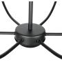 Derksic Black Farmhouse Chandelier 6-Light Wrought Iron Chandelier Rustic Candle Ceiling Pendant Light Fixture for Dining Room Kitchen Island Living Room Foyer Bedroom Entryway