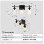 3-Lights Vanity Light Fixture, Industrial Wall Sconces with Clear Glass Shade, Vintage Wall Lighting Fixture for Bathroom Mirror Living Room Bedroom Kitchen Island, Matte Black Finish, 60W