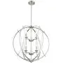 Spherical Brushed Nickel Orb Pendant Chandelier 24'' Wide Modern Open Frame 6-Light Fixture for Dining Room House Foyer Kitchen Island Entryway Bedroom Living Room - Possini Euro Design