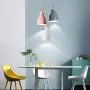LAKIQ Modern Mini Colorful Pendant Light Nordic Lovely Hanging Ceiling Lighting Kitchen Island Lights for Dining Room Restaurant Bar Living Room (Grey)