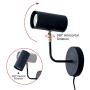 TeHenoo Adjustable Minimalist Plug in Wall Sconce Light Fixture with Cord for Dining Room, Bedroom, Cafe, Bar, Bedside Lamp, Corner