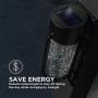 Home Zone Security Decorative Solar Wall Lights - Outdoor Crackle Glass Patio and Fence Wall Lights, 2-Pack
