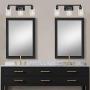 VINLUZ Bathroom Vanity Light fixtures Black Finish with Clear Glass Shade Over Mirror 3-Light Farmhouse Bathroom Lighting Industrial Wall Light Sconces for Living Room Hallway VINLUZ Bathroom Vanity Light fixtures Black Finish with Clear Glass Shade Over Mirror 3-Light Farmhouse Bathroom Lighting Industrial Wall Light Sconces for Living Room Hallway