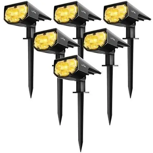 LITOM 12 LEDs Solar Landscape Spotlights, IP67 Waterproof Solar Powered Wall Lights 2-in-1 Wireless Outdoor Solar Landscaping Light for Yard Garden Driveway Porch Walkway Pool Patio 6 Pack Warm White LITOM 12 LEDs Solar Landscape Spotlights, IP67 Waterproof Solar Powered Wall Lights 2-in-1 Wireless Outdoor Solar Landscaping Light for Yard Garden Driveway Porch Walkway Pool Patio 6 Pack Warm White