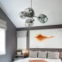 Coococ Sputnik Chandelier Modern 6 Lights E26 Chandelier Mid Century Pendant Lighting Adjustable Ceiling Light Fixture for Hallway Bar Kitchen Dining Room-Blue 5 Head