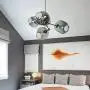 Coococ Sputnik Chandelier Modern 6 Lights E26 Chandelier Mid Century Pendant Lighting Adjustable Ceiling Light Fixture for Hallway Bar Kitchen Dining Room-Blue 5 Head