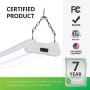 Sunco Lighting 2 Pack LED Utility Shop Light, 4 FT, Linkable Integrated Fixture, 40W=260W, 6000K Daylight Deluxe, Frosted Lens, Surface + Suspension Mount, Pull Chain, Garage - ETL & Energy Star