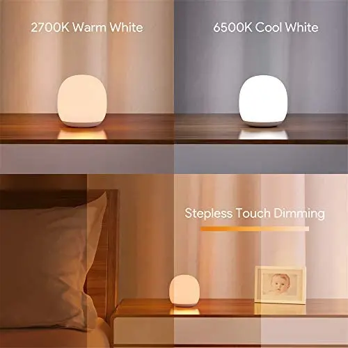 Night Light for Kids, Gladle Bedside Lamp Touch Control