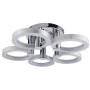 TFCFL Crystal Pendant Ceiling Light Fixture Flush Mount Crystal Ceiling Light Flush Mounted Chandelier 5 Rings LED Integrated Lamp for Dining Room Living Room Bedroom