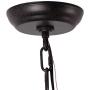 Anmytek Round Wooden Chandelier Metal Pendant Five Lights Decorative Lighting Fixture Antique Ceiling Lamp (Five Lights)