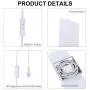 TRLIFE Modern Wall Sconces Set of Two, Plug in Wall Sconces 12W 6000K Cool White Acrylic Wall Sconce Lighting with 6FT Plug in Cord and On/Off Switch on The Cord