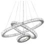 Moooni Round Ring Crystal Chandelier Lighting LED Hanging Pendant Light for Dining Rooms Living Rooms (11.8-19.7 - 27.6 Inches) Chrome Moooni Round Ring Crystal Chandelier Lighting LED Hanging Pendant Light for Dining Rooms Living Rooms (11.8-19.7 - 27.6 Inches) Chrome