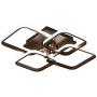 AXSHINE Modern Ceiling Lamp 4 Heads Squares Hanging Lighting Close to Ceiling Lights Flush Mount Light for Living Room Bedroom LED Chandeliers Cool White/6000K (Brown)