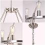 OSAIRUOS Wagon Wheel Vintage 6 Lights Nickel Kitchen Island Rustic Pendant Chandelier Farmhouse Rod Iron Chandeliers Ceiling Light Fixture for Dining Living Room Cafe Hallways W22 (Bulbs Included)