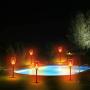 Nekteck Outdoor Torch Light with Star Design (4 Pack-96 LED), Flickering Dancing Flames, Waterproof Solar Flame Lights Decoration for Yard Pool Patio Garden Pathway Walkway