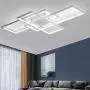 Modern Acrylic LED Ceiling Light with Remote Control Stepless Dimming Geometric Ceiling Light Close to Ceiling Light Fixture Chandelier Suitable for Living Room, Bedroom (Dimmable + Remote Control)