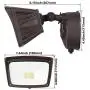 LEONLITE LED Outdoor Flood Light, Dusk-to-Dawn (Photocell Included), 3400lm, Waterproof Security Floodlight, ETL-Listed Exterior Lighting for Yard, 5000K Daylight, Pack of 2