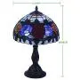Tiffany Style Table Lamps Roses Flora Desk Light 18 Inches Tall Stained Glass 12 Inches Wide Lamp Shade Vintage Antique Accent Lamp for Living Bedside Room Coffee College Dorm