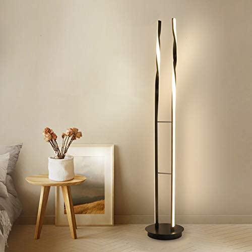 Doifck LED Floor Lamp Modern Standing Light Remote Control with 3 Brightness Settings Metal Bright Reading Lamp for Bedroom Office Living Room Contemporary 49 Inch Tall Lamp