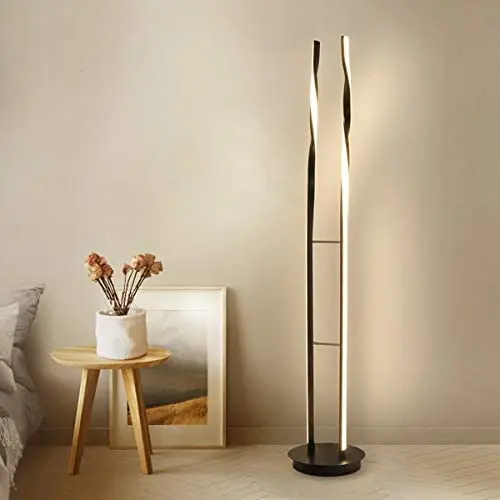Doifck LED Floor Lamp Modern Standing Light Remote Control with 3 Brightness Settings Metal Bright Reading Lamp for Bedroom Office Living Room Contemporary 49 Inch Tall Lamp